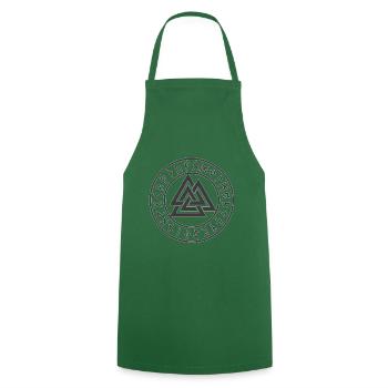 Valknut Symbol | Geschenkidee für Geburtstage - Kochschürze - Grün - Vorne - AI Model Male 185 dark (185cm)