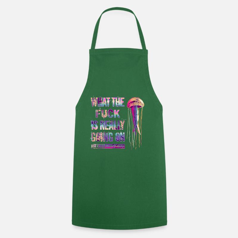 Méduse Méduse - Tablier de cuisine - vert foncé