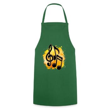 Musique note de musique clé musicale - Tablier de cuisine - vert foncé - Devant - AI Model Male 185 dark (185cm)