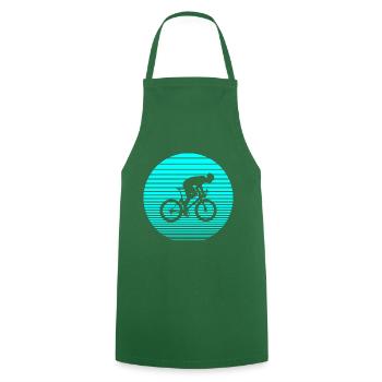 Rennradfahrer - Kochschürze - Grün - Vorne - AI Model Male 185 dark (185cm)