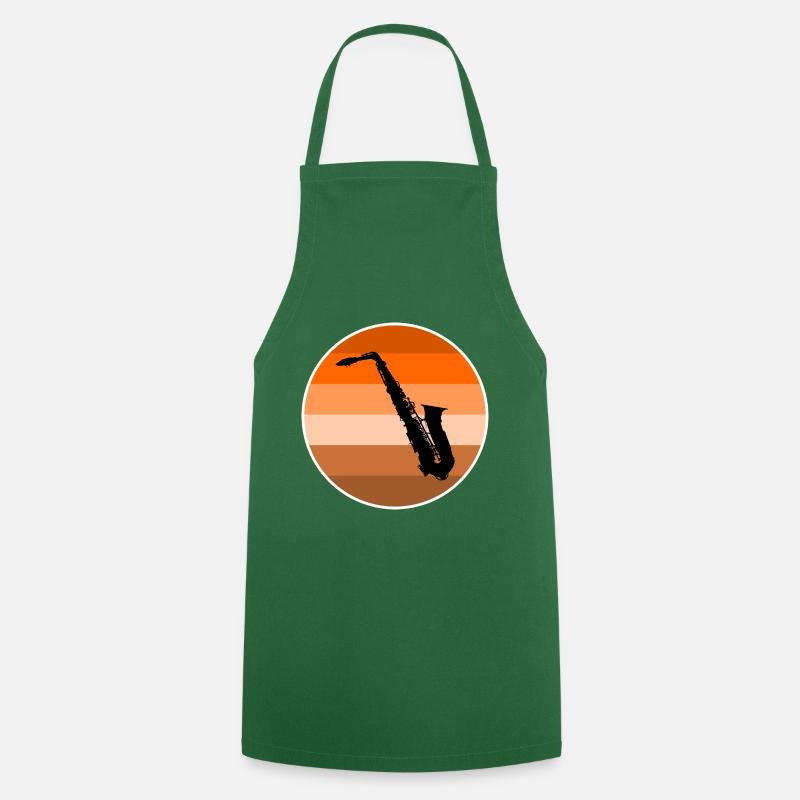 saxophone - Cooking Apron - green