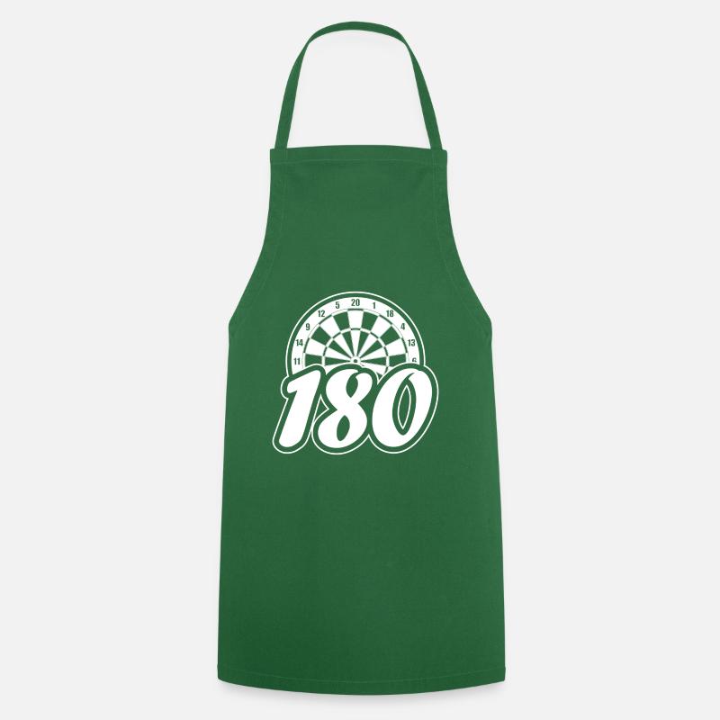180 jeux de fléchettes - Tablier de cuisine - vert foncé