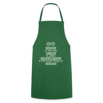 Biologie Science Multiplication Division Gift - Tablier de cuisine - vert foncé - Devant - AI Model Male 185 dark (185cm)