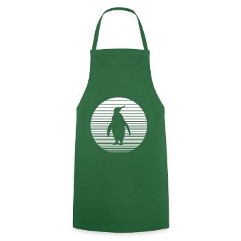 Pinguin - Kochschürze - Grün - Vorne - AI Model Male 185 dark (185cm)