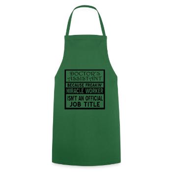 Physician Assistant - Cooking Apron - green - Front - AI Model Male 185 dark (185cm)