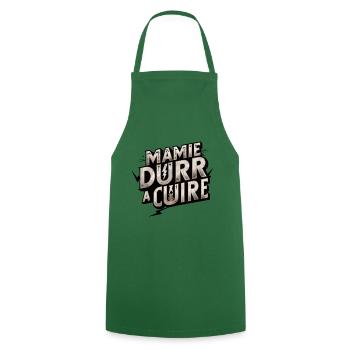 mamie dur a cuire - Tablier de cuisine - vert foncé - Devant - AI Model Male 185 dark (185cm)