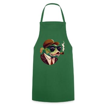 Fish like a gentleman - Tablier de cuisine - vert foncé - Devant - AI Model Male 185 dark (185cm)