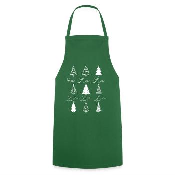 Weihnachtsbäume Fa la la - Kochschürze - Grün - Vorne - AI Model Male 185 dark (185cm)