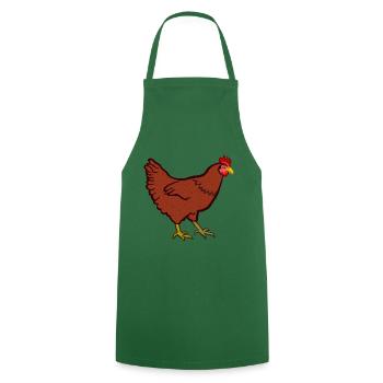 Ein Huhn - Kochschürze - Grün - Vorne - AI Model Male 185 dark (185cm)