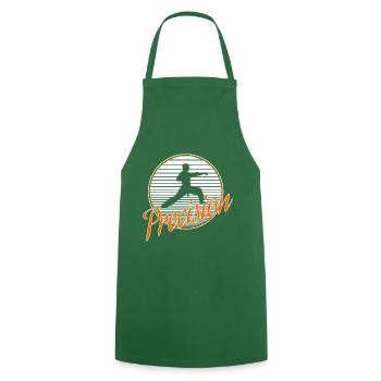 martial Arts - Cooking Apron - green - Front - AI Model Male 185 dark (185cm)