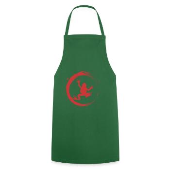 frog - Cooking Apron - green - Front - AI Model Male 185 dark (185cm)