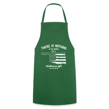USA: Nothing In Like A Oklahoma State Girl Gift - Cooking Apron - green - Front - AI Model Male 185 dark (185cm)