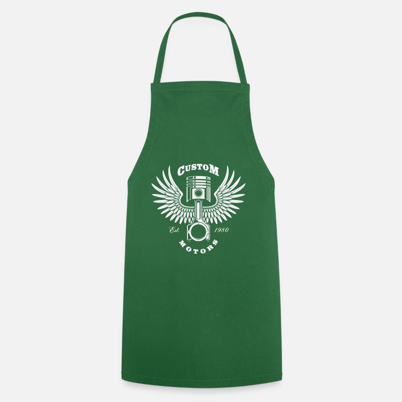 piston avec ailes - Tablier de cuisine - vert foncé