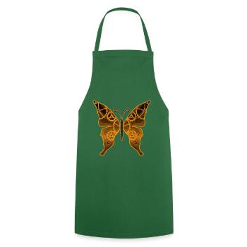 Steampunk butterfly - Cooking Apron - green - Front - AI Model Male 185 dark (185cm)