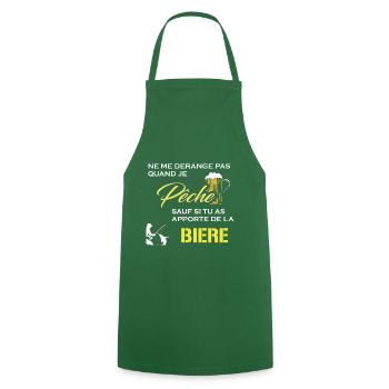 Je peche Ne pas deranger - Tablier de cuisine - vert foncé - Devant - AI Model Male 185 dark (185cm)