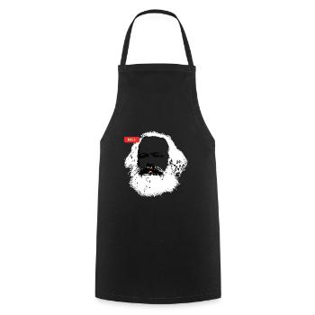 Karl Marx - Tablier de cuisine - noir - Devant - AI Model Male 185 dark (185cm)