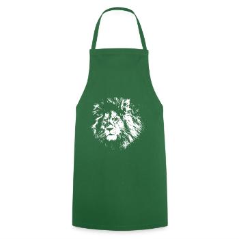 lion's head - Cooking Apron - green - Front - AI Model Male 185 dark (185cm)