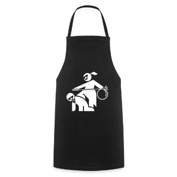Whip bridal bachelor party Jga - Cooking Apron - black - Front - AI Model Male 185 dark (185cm)