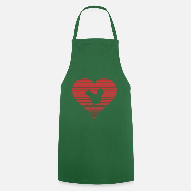 écureuil - Tablier de cuisine - vert foncé
