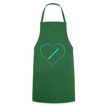 flûte - Tablier de cuisine - vert foncé - Devant - AI Model Male 185 dark (185cm)