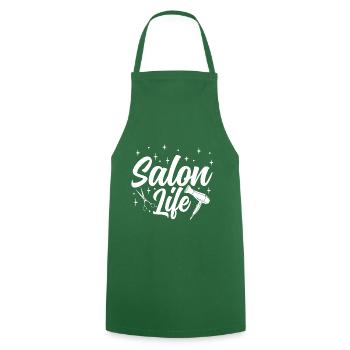 Salon Life Hairdresser Manicurist Technician - Kochschürze - Grün - Vorne - AI Model Male 185 dark (185cm)