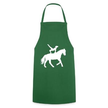 Vaulter à cheval - voûte de cadeau - Tablier de cuisine - vert foncé - Devant - AI Model Male 185 dark (185cm)
