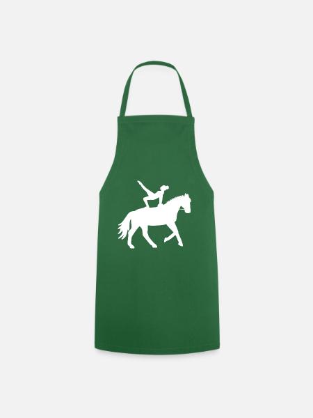 Voltigierer auf Pferd - Geschenk Voltigieren - Kochschürze - Grün