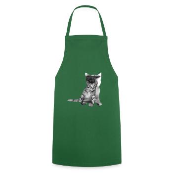 Cat baby Cute - Cooking Apron - green - Front - AI Model Male 185 dark (185cm)