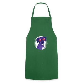 Mega cool dog with sunglasses - Cooking Apron - green - Front - AI Model Male 185 dark (185cm)
