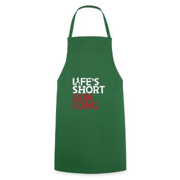 Life's Short Run Long Female Runner - Cooking Apron - green - Front - AI Model Male 185 dark (185cm)