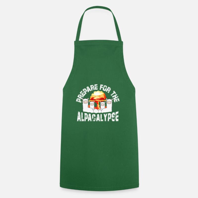 Prepare For The Alpacalypse - Cooking Apron - green