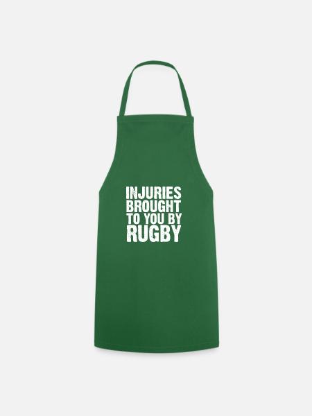 Injuries Brought To You By Rugby - Cooking Apron - green