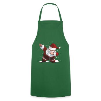 Dabbing Santa Claus dab - Cooking Apron - green - Front - AI Model Male 185 dark (185cm)