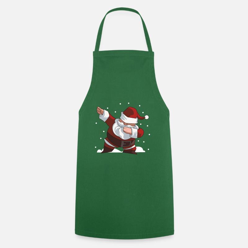Tamponner le père noël tamponner - Tablier de cuisine - vert foncé