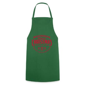 Drôle Noël Triathlon Boulangerie Tartes Film cadeau - Tablier de cuisine - vert foncé - Devant - AI Model Male 185 dark (185cm)