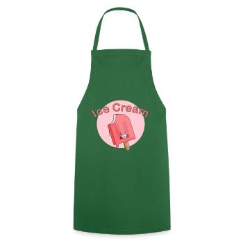 Glace sur le style - Ice Cream - Tablier de cuisine - vert foncé - Devant - AI Model Male 185 dark (185cm)