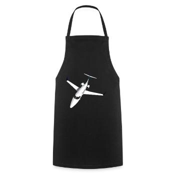 Private Jet Airplane Jet Jet - Cooking Apron - black - Front - AI Model Male 185 dark (185cm)