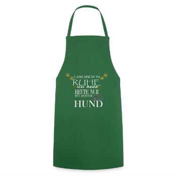 Chemise pour chien • Dog Love • Cadeau pour dame - Tablier de cuisine - vert foncé - Devant - AI Model Male 185 dark (185cm)