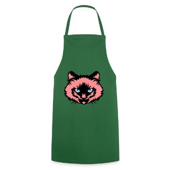 cat head pet 610 - Cooking Apron - green - Front - AI Model Male 185 dark (185cm)