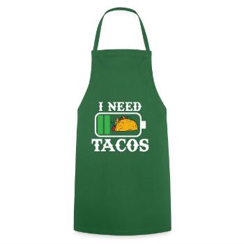 Funny I Needed Tacos - Kochschürze - Grün - Vorne - AI Model Male 185 dark (185cm)