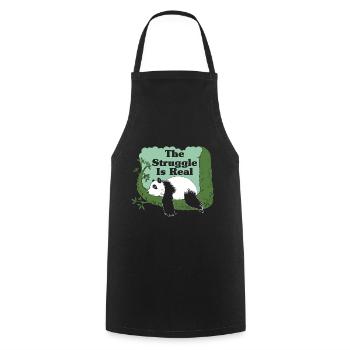 La lutte est vrai cadeau de visage de Panda drôle - Tablier de cuisine - noir - Devant - AI Model Male 185 dark (185cm)