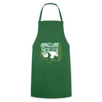 The Struggle Is Real Funny Panda Face Gift - Cooking Apron - green - Front - AI Model Male 185 dark (185cm)