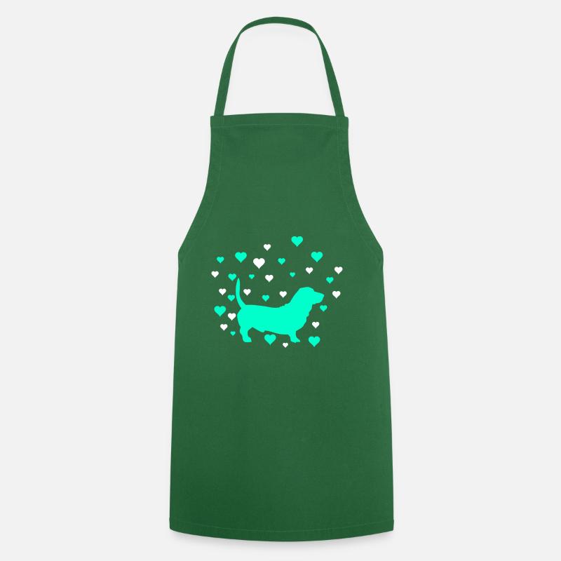 dachshund - Cooking Apron - green