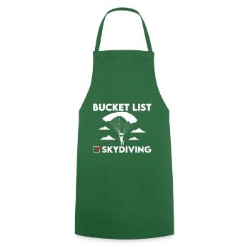Bucket list Skydiving Parachuting - Kochschürze - Grün - Vorne - AI Model Male 185 dark (185cm)