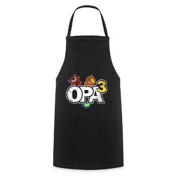 Paparmotiv > Opa hoch drei Opa³ > Opa des Jahres - Kochschürze - Schwarz - Vorne - AI Model Male 185 dark (185cm)