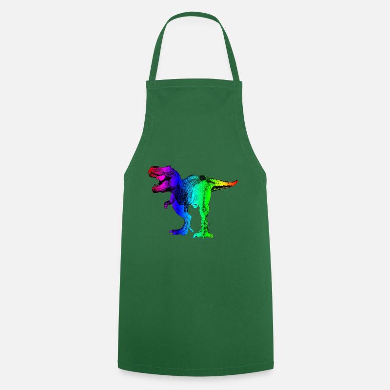 Techno T-Rex - Cooking Apron - green