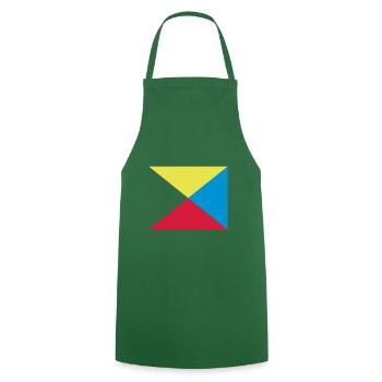 Maritime Signals –Zulu - Cooking Apron - green - Front - AI Model Male 185 dark (185cm)