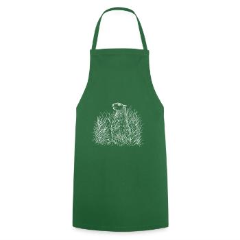 Marmot in the Alps - Cooking Apron - green - Front - AI Model Male 185 dark (185cm)