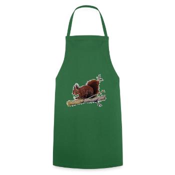 squirrel - Cooking Apron - green - Front - AI Model Male 185 dark (185cm)