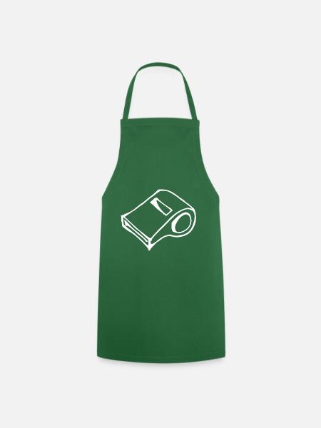 Whistle football coach gift idea - Cooking Apron - green